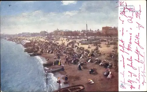 Künstler Ak Great Yarmouth East of England, The Sands and Front, Tuck 777