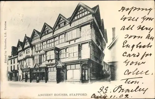 Ak Stafford West Midlands England, Ancient Houses