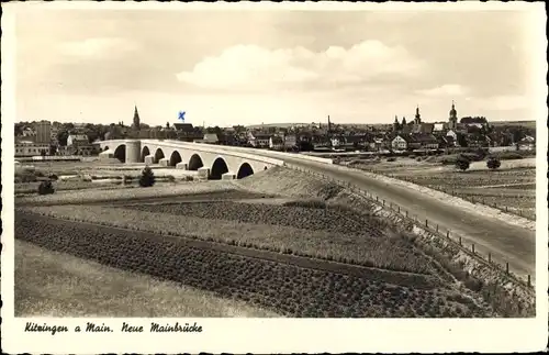 Ak Kitzingen in Mainfranken Bayern, Neue Mainbrücke