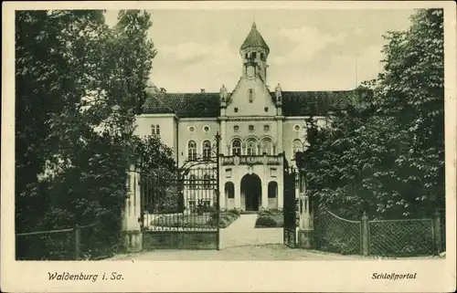 Ak Waldenburg in Sachsen, Schlossportal