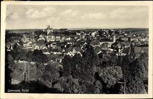 Ak Simmern Hunsrück, Totale