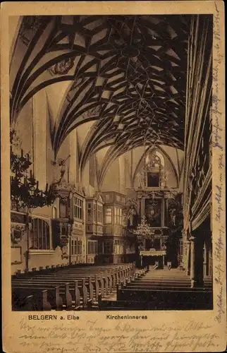 Ak Belgern Schildau Nordsachsen, Kircheninneres