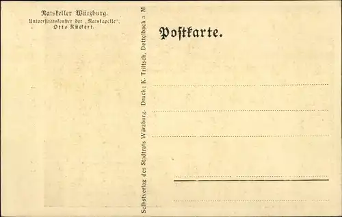 Ak Würzburg am Main Unterfranken, Universitätsfenster der Ratskapelle