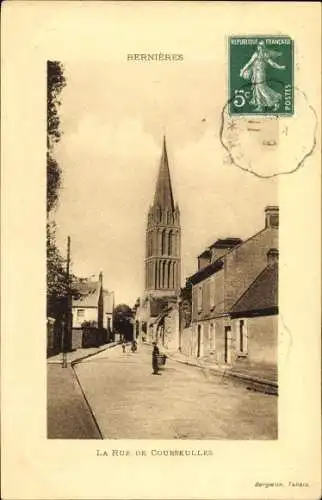 Ak Bernieres sur Mer Calvados, La Rue de Courseulles