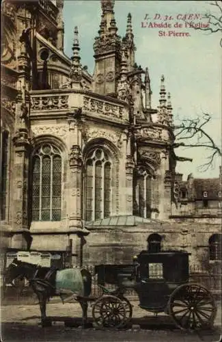 Ak Caen Calvados, L'Abside de l'Eglise Saint Pierre