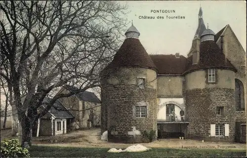 Ak Pontgouin Eure et Loir, Chateau des Tourelles