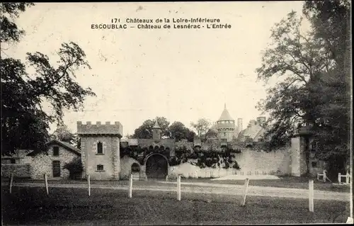 Ak Escoublac Loire Atlantique, Chateau de Lesnerac