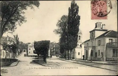 Ak Marnes la Coquette Hauts de Seine, Vue Generale