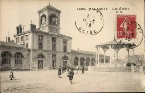 Ak Malakoff Hauts de Seine, Les Ecoles