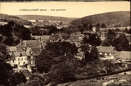 Ak Lyons la Forêt Eure, Vue generale