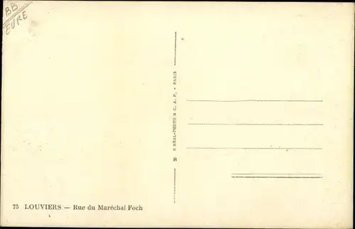 Ak Louviers Eure, Rue du Marechal Foch