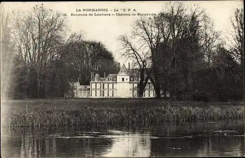 Ak Louviers Eure, Chateau de Pinterville