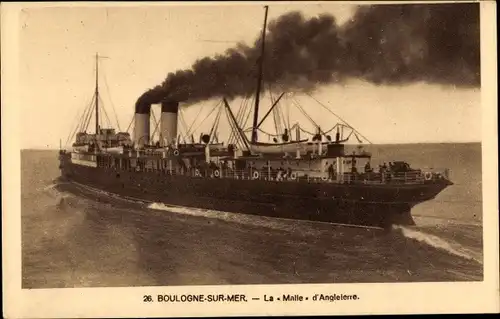 Ak Boulogne sur Mer Pas de Calais, La Malle d'Angleterre