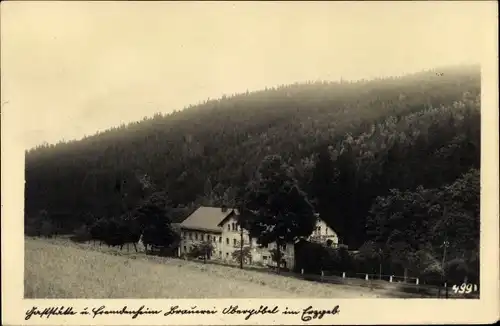 Ak Gaststätte und Fremdenheim Brauerei Obergöbel im Erzgebirge