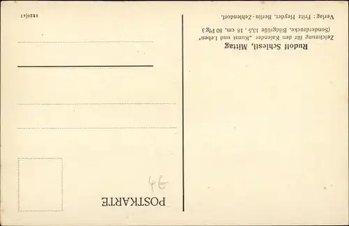 Künstler Ak Schiestl, Rudolf, Mittag, Bauer mit Kleinkind