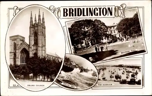 Ak Bridlington East Riding of Yorkshire, Harbour, Priory Church, Sewerby Hall