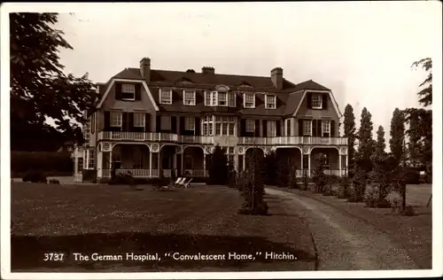 Ak Hitchin East England, The German Hospital, Convalescent Home