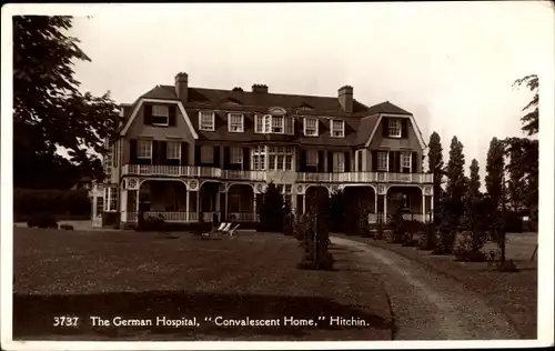 Ak Hitchin East England, The German Hospital, Convalescent Home