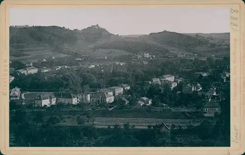 Kabinett Foto Bad Kissingen Unterfranken Bayern, Panorama vom Staffelberg