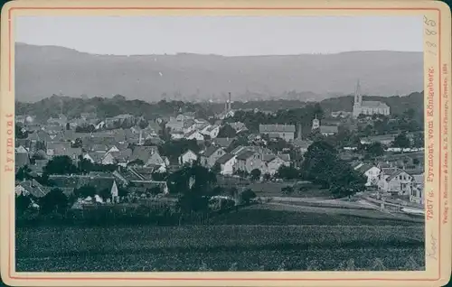 Kabinett Foto Bad Pyrmont in Niedersachsen, Panorama vom Königsberg