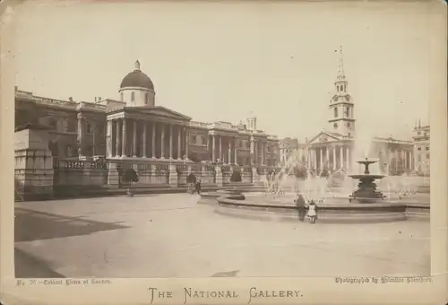 Kabinett Foto London City England, The National Gallery