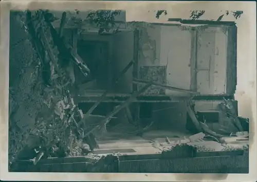 Foto Zerstörtes Gebäude, Kriegszerstörungen 2. WK