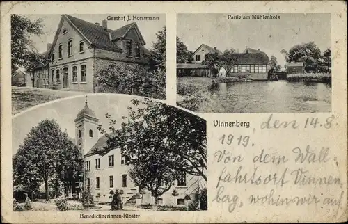 Ak Warendorf in Nordrhein Westfalen, Benediktinerinnenkloster Vinnenberg, Mühlenkolk, Gasthof