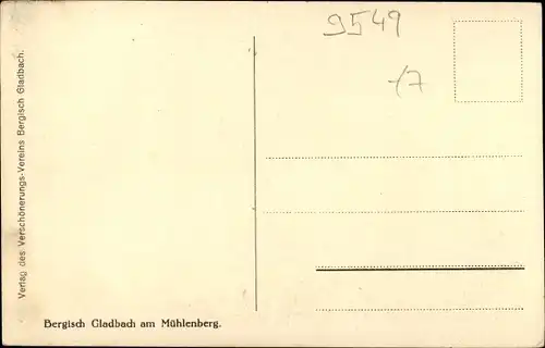 Ak Bergisch Gladbach Nordrhein Westfalen, Partie am Mühlenberg