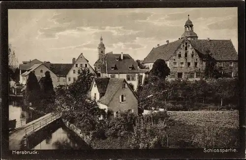 Ak Hersbruck in Mittelfranken, Schlosspartie