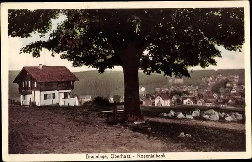 Ak Braunlage im Oberharz, Rosentalbank, Ort