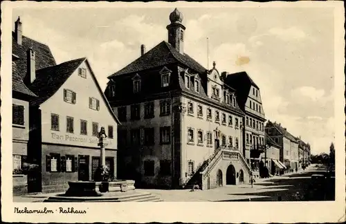Ak Neckarsulm in Baden Württemberg, Rathaus