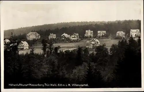 Ak Masserberg in Thüringen, Villenviertel, Wald
