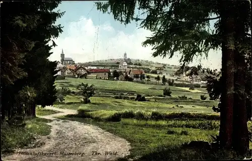 Ak Masserberg in Thüringen, Teilansicht, Waldpartie