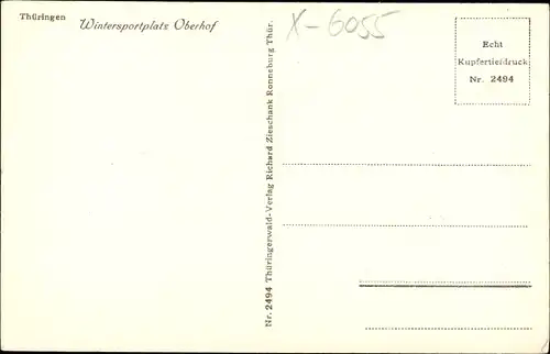 Ak Oberhof im Thüringer Wald, Blick auf den Ort im Winter