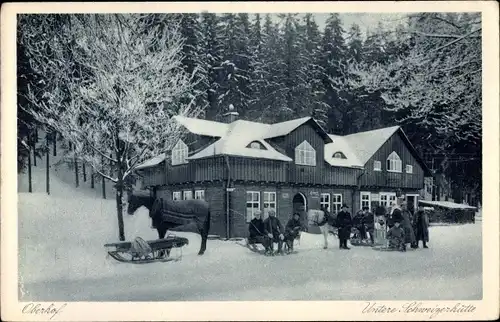 Ak Oberhof im Thüringer Wald, An der Unteren Schweizerhütte
