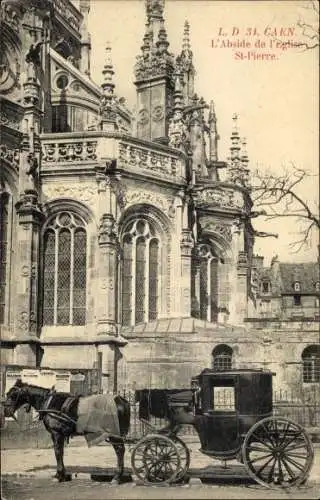 Ak Caen Calvados, L'Abside de l'Eglise Saint Pierre