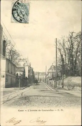 Ak Caen Calvados, L'Avenue de Courseulles