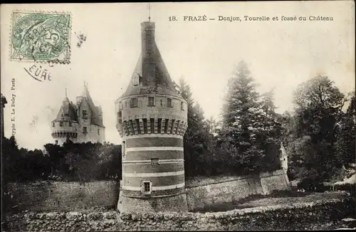 Ak Fraze Eure et Loir, Donjon, Tourelie et fosse du Chateau