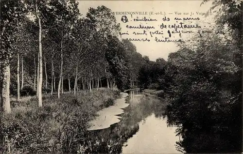 Ak Ermenonville Eure et Loir, Vue sur La Voise