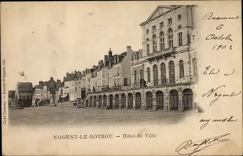 Ak Nogent le Rotrou Eure et Loir, Hotel de Ville
