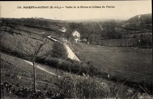 Ak Nogent le Rotrou Eure et Loir, Vallee de la Rhone et Collines de Perche