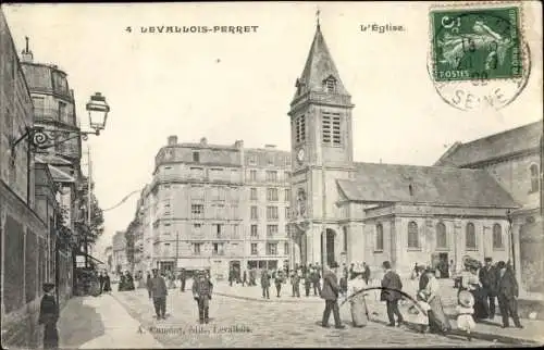 Ak Levallois Perret Hauts de Seine, L'Eglise