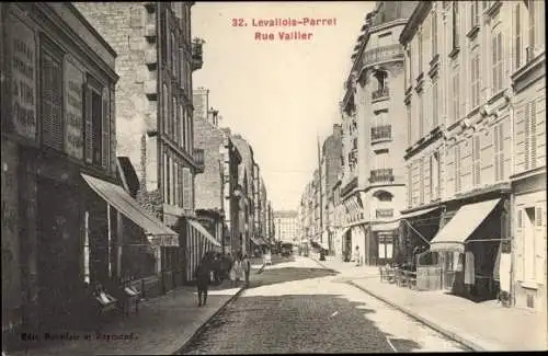 Ak Levallois Perret Hauts de Seine, Rue Vallier