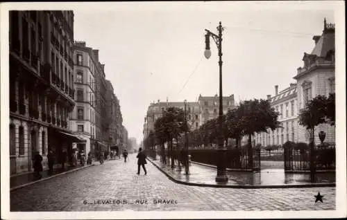 Ak Levallois Perret Hauts de Seine, Rue Gravel