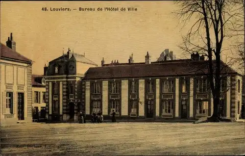 Ak Louviers Eure, Bureau de l'Hotel de Ville