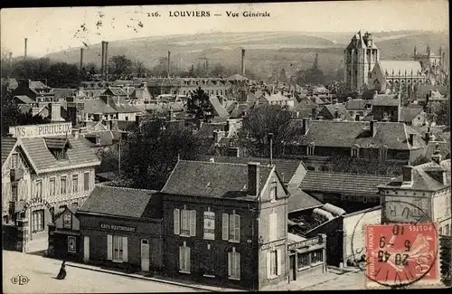 Ak Louviers Eure, Vue Generale