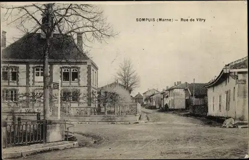 Ak Sompuis Marne, Rue de Vitry