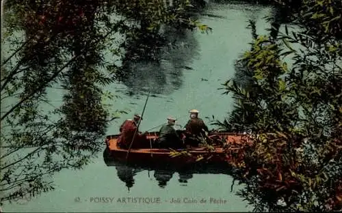 Ak Poissy Yvelines, Un Coin de Peche