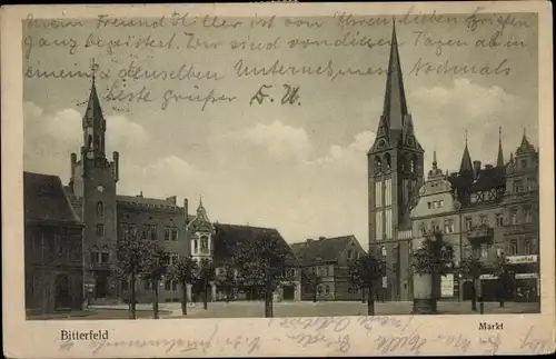 Ak Bitterfeld in Sachsen Anhalt, Markt