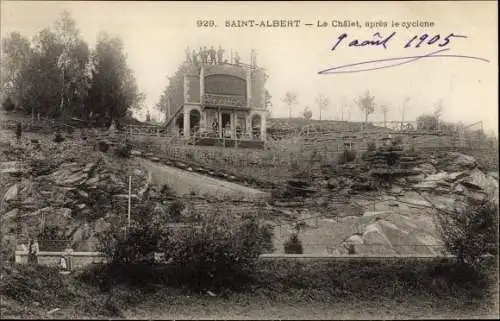 Saint Albert Ardennes, le Châlet, aprés le cyclone